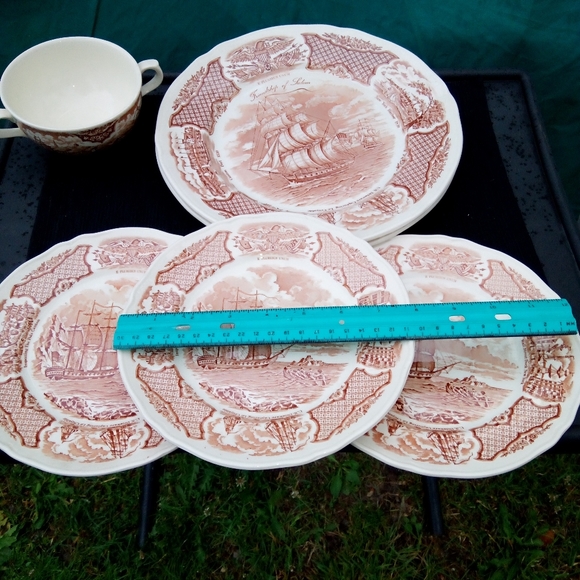 Vintage Alfred Meakin, Staffordshire, England Fair Winds Set of 15 - Picture 11 of 16